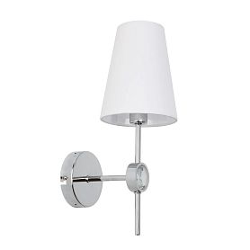 Бра Arte Lamp Daniella A4104AP-1CC, арматура хром, плафон ткань белая - фото 1