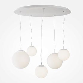 Подвесной светильник Maytoni Basic Form MOD321PL-05W1, арматура матовая белая, плафон стекло белое - фото 1