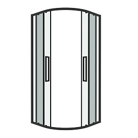 Душевой уголок Grossman Cosmo 301.K33.02.1010.21.00 100х100, стекло прозрачное, профиль черный матовый - фото 1