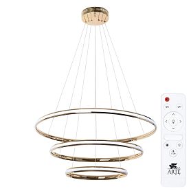 Подвесная люстра Arte Lamp Meridiana A2198SP-3GO, арматура золото, плафон акрил белый - фото 1