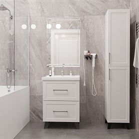 Мебель для ванной Mixline Риф 60, с 2 ящиками, цвет белый - фото 1
