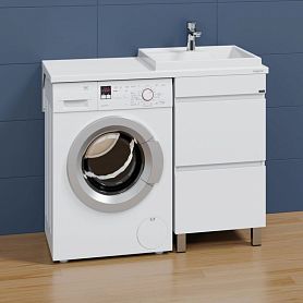 Тумба под раковину Санта Марс 48 напольная, с ящиками, цвет белый - фото 1