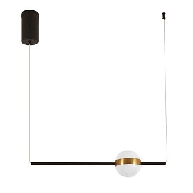 Подвесной светильник Arte Lamp Furud A2124SP-1BK, арматура черный, плафон стекло белый - фото 1