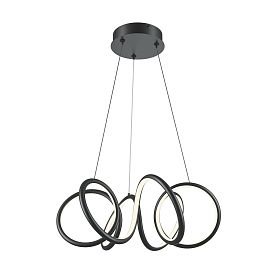 Подвесной светильник Maytoni Curve MOD241PL-L60BK, арматура черная, профиль силикон белый - фото 1
