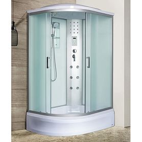 Душевая кабина River Dunay 110/80/24 МТ R 110x80, правая, стекло матовое, профиль хром матовый, с гидромассажем - фото 1