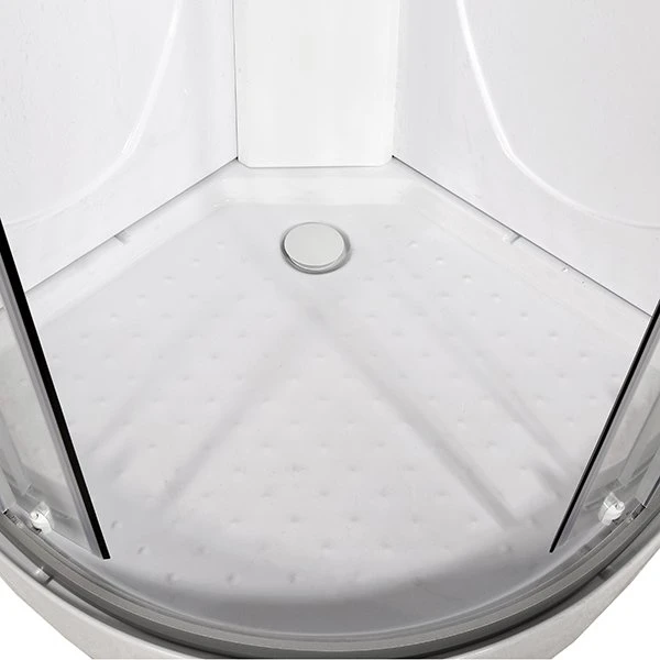 Душевая кабина Deto L608 N LED 80x80, стекло прозрачное, профиль хром матовый, с подсветкой, без крыши - фото 1