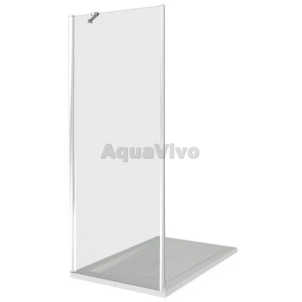 Боковая стенка Good Door Mokka SP-100-C-WE 100, стекло прозрачное, профиль белый, с магнитным профилем - фото 1