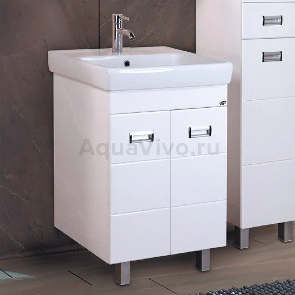 Мебель для ванной Оника Балтика-Квадро 70.10, цвет белый / хром - фото 1