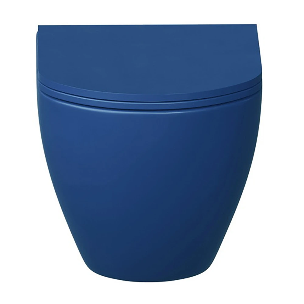 Унитаз Grossman Color GR-4455 BLMS подвесной, безободковый, с сиденьем микролифт, цвет синий матовый - фото 1