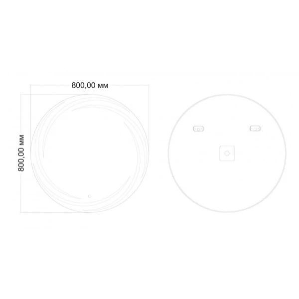 Зеркало Art & Max Romantic 80x80, с подсветкой и диммером