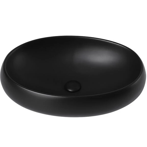 Раковина Abber Bequem AC2102 MB накладная, 60x41 см, цвет черный матовый - фото 1