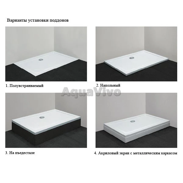 Поддон для душа Cezares TRAY-M-A-100-35-W 100x100 стеклопластик