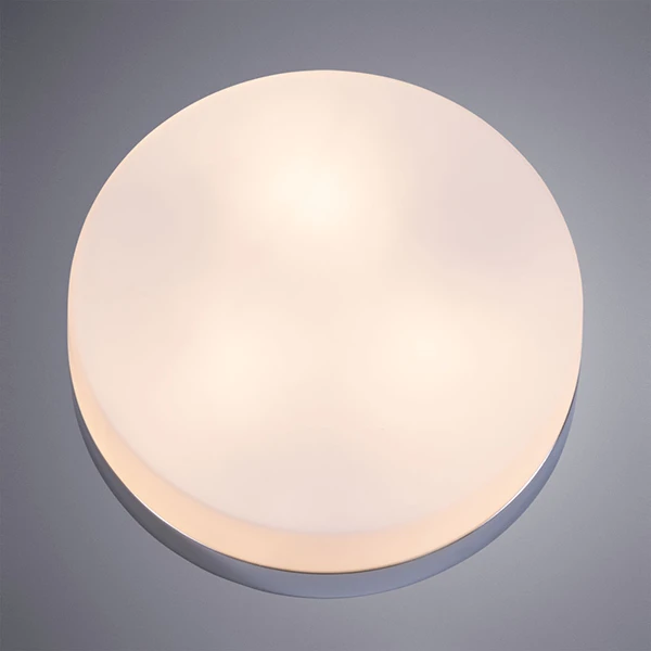Потолочный светильник Arte Lamp Aqua-Tablet A6047PL-3CC, арматура хром, плафон стекло белое, 29х29 см