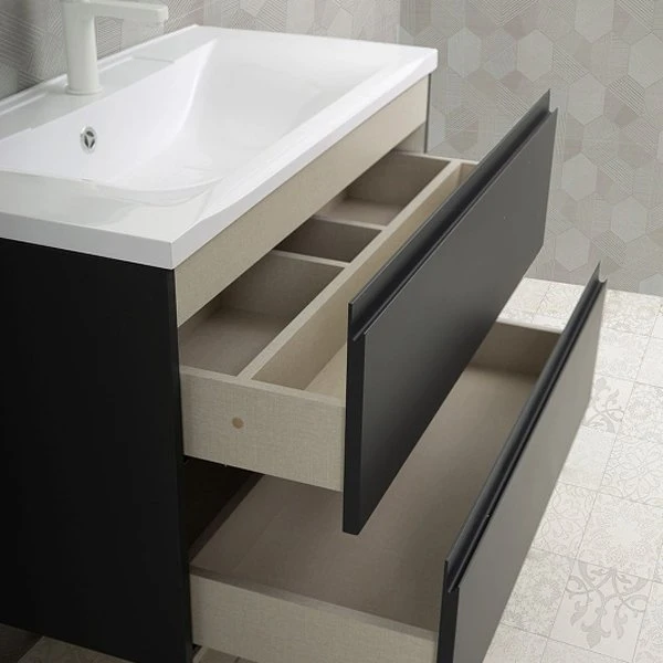 Мебель для ванной Art & Max Bianchi 90 подвесная, цвет серый матовый 