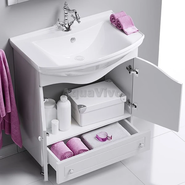 Мебель для ванной Aqwella Франческа 85, цвет белый - фото 1