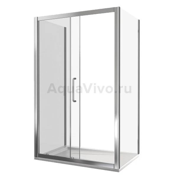 Душевой уголок Good Door Neo WTW+SP-C-CH 110х100, стекло прозрачное, профиль хром - фото 1
