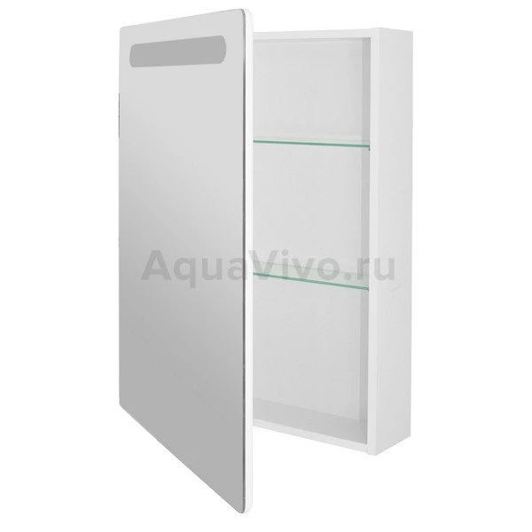 Шкаф-зеркало Mixline Стив 60x80, с подсветкой, левый, цвет белый