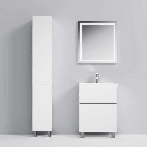 Мебель для ванной AM.PM Gem 60 напольная, 2 ящика, цвет белый глянец
