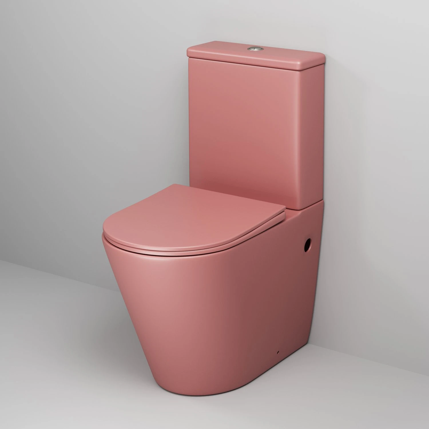 Унитаз Grossman Color GR-4480 PIMS напольный, безободковый, с сиденьем микролифт, цвет розовый матовый - фото 1