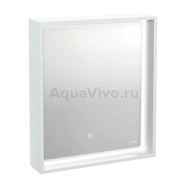 Зеркало Cersanit Louna 60x70, с подсветкой, цвет белый