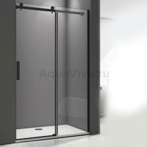 Душевая дверь Good Door Galaxy WTW-160-C-B 160х195, стекло прозрачное, профиль черный