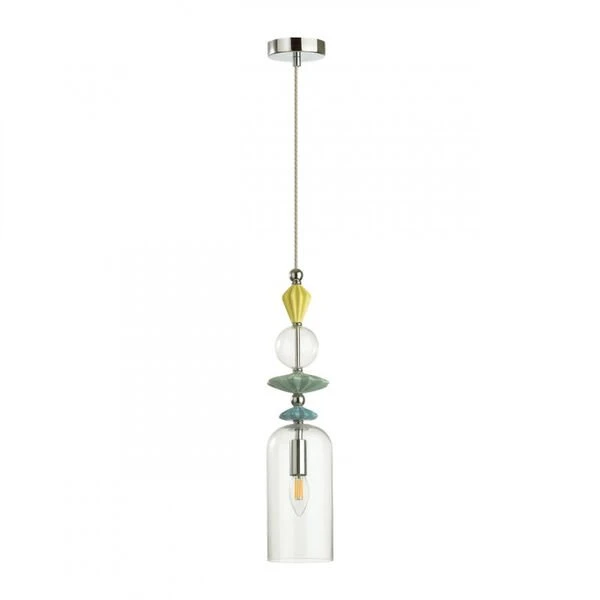 Подвесной светильник Odeon Light Bizet 4893/1, арматура хром, плафон стекло прозрачное