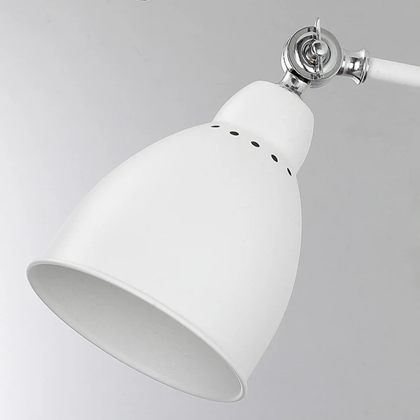 Бра Arte Lamp Braccio A2055AP-1WH, арматура белая / хром, плафон металл белый, 15х74 см - фото 1