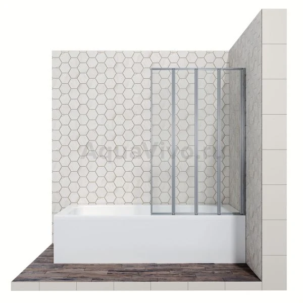Шторка на ванну Ambassador Bath Screens 16041110 R 90x140, правая, стекло прозрачное, профиль хром