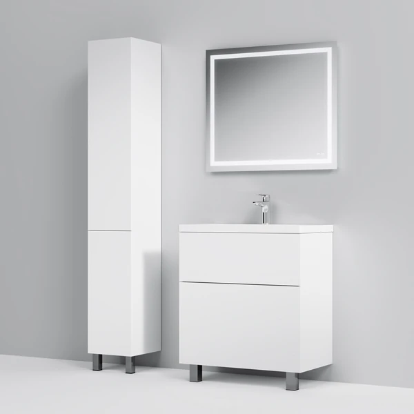 Мебель для ванной AM.PM Gem 75 напольная, 2 ящика, цвет белый глянец