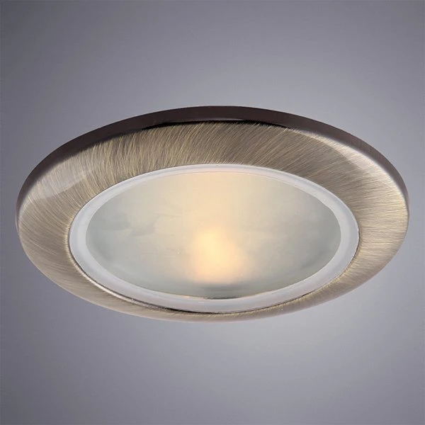 Точечный светильник Arte Lamp Aqua A2024PL-1AB, арматура бронза, плафон стекло белое, 9х9 см - фото 1
