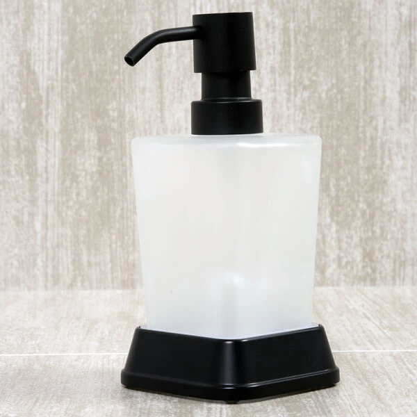 Дозатор WasserKRAFT Amper K-5499BLACK для жидкого мыла, цвет черный