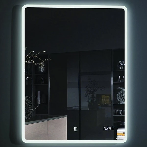 Зеркало Esbano ES-2073HDS 60x80, LED подсветка, функция антизапотевания, часы, сенсорный выключатель