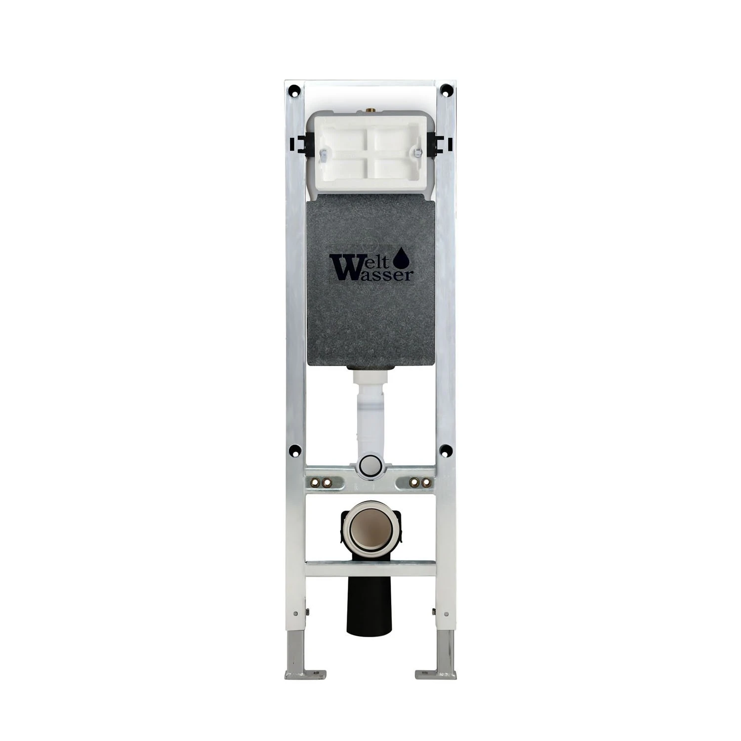 Комплект Weltwasser 10000011282 унитаза Merzbach 043 GL-WT с сиденьем микролифт и инсталляции Amberg 350 ST с черной кнопкой Amberg RD-BL