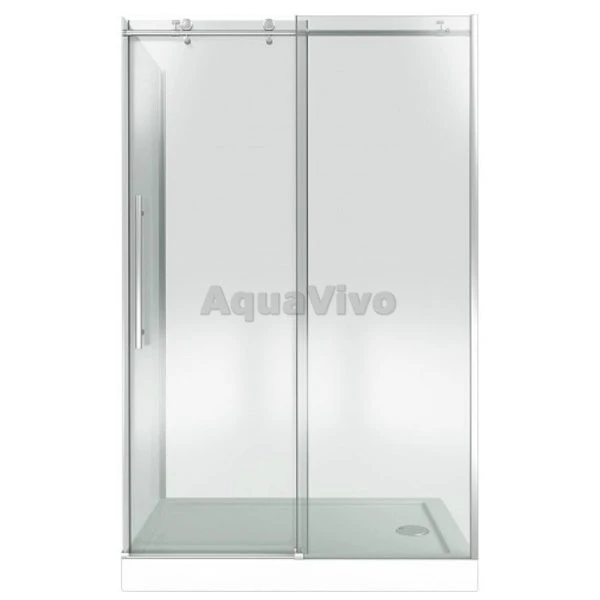 Душевой уголок Good Door Puerta WTW+SP-C-CH 110x80, стекло прозрачное, профиль хром - фото 1