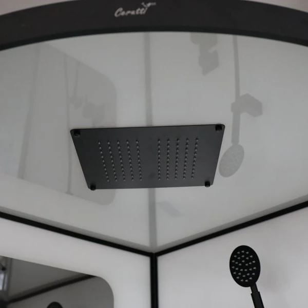 Душевая кабина CeruttiSPA Viva 101B 100x100, стекло прозрачное, профиль черный - фото 1