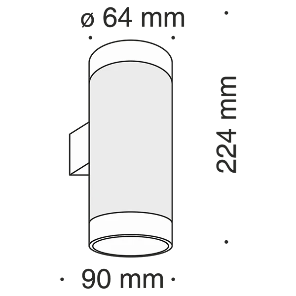 Бра Maytoni Dafne C027WL-L10B, арматура черная, плафон акрил белый, 6х9 см - фото 1