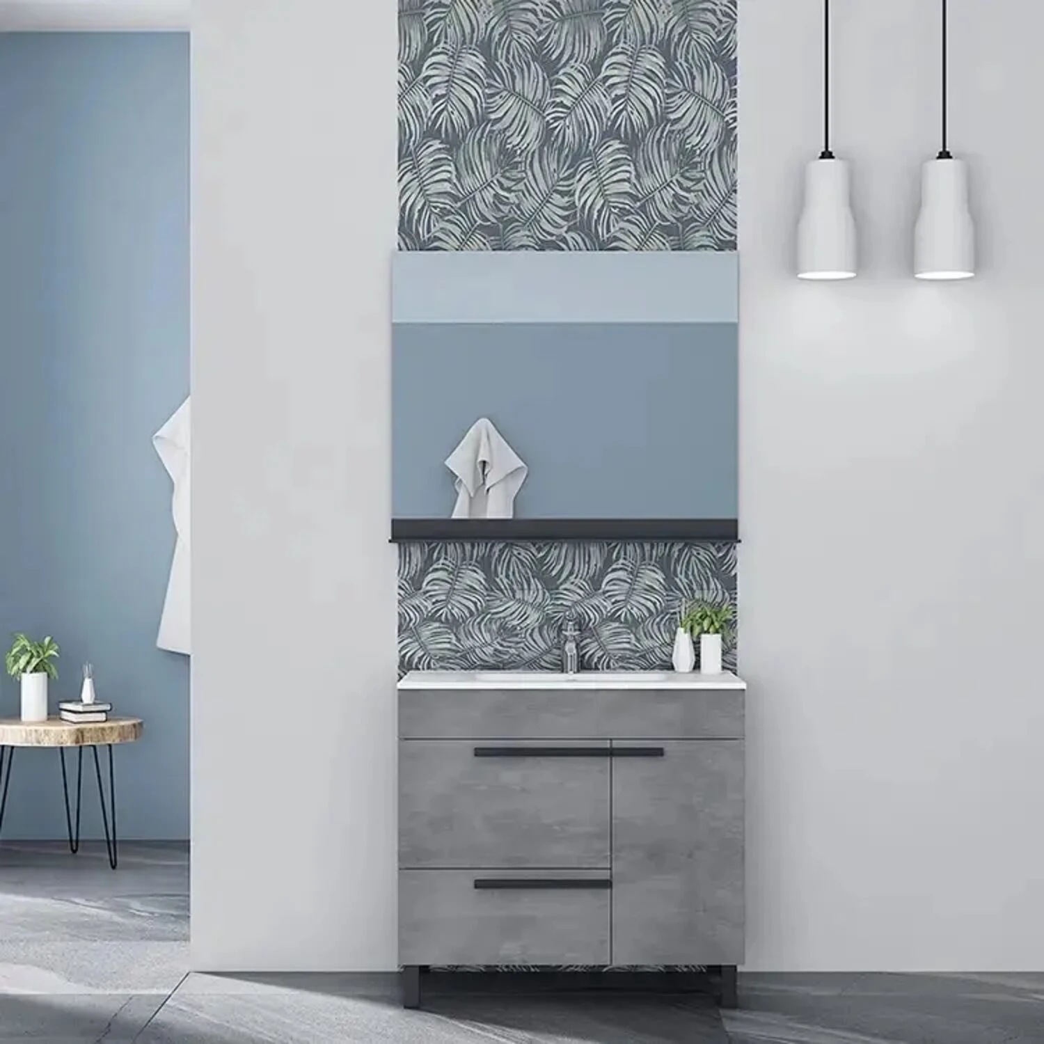 Мебель для ванной Parly Gill 70, цвет цементно-серый