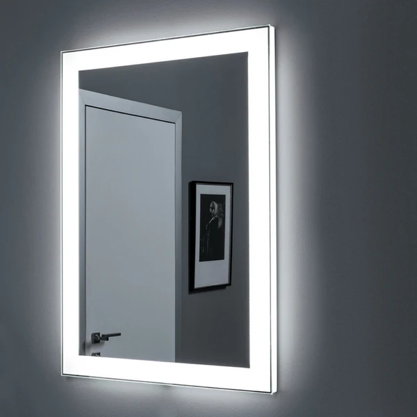 Зеркало Dreja Kvadro 60x85, с подсветкой, цвет белый - фото 1