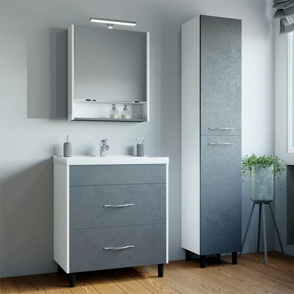 Мебель для ванной Mixline Сура 60, цвет белый / серый