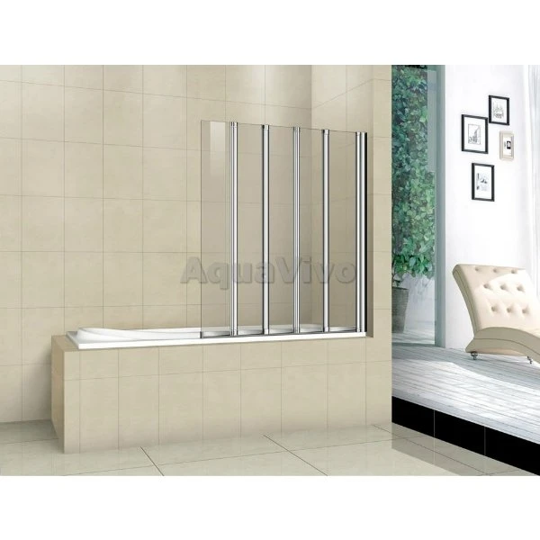 Шторка на ванну Good Door Screen GR5-120-C-CH 120x140, стекло прозрачное, профиль хром - фото 1