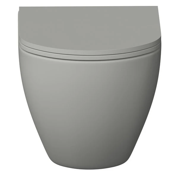 Унитаз Grossman Color GR-4455 GMS подвесной, безободковый, с сиденьем микролифт, цвет серый матовый - фото 1