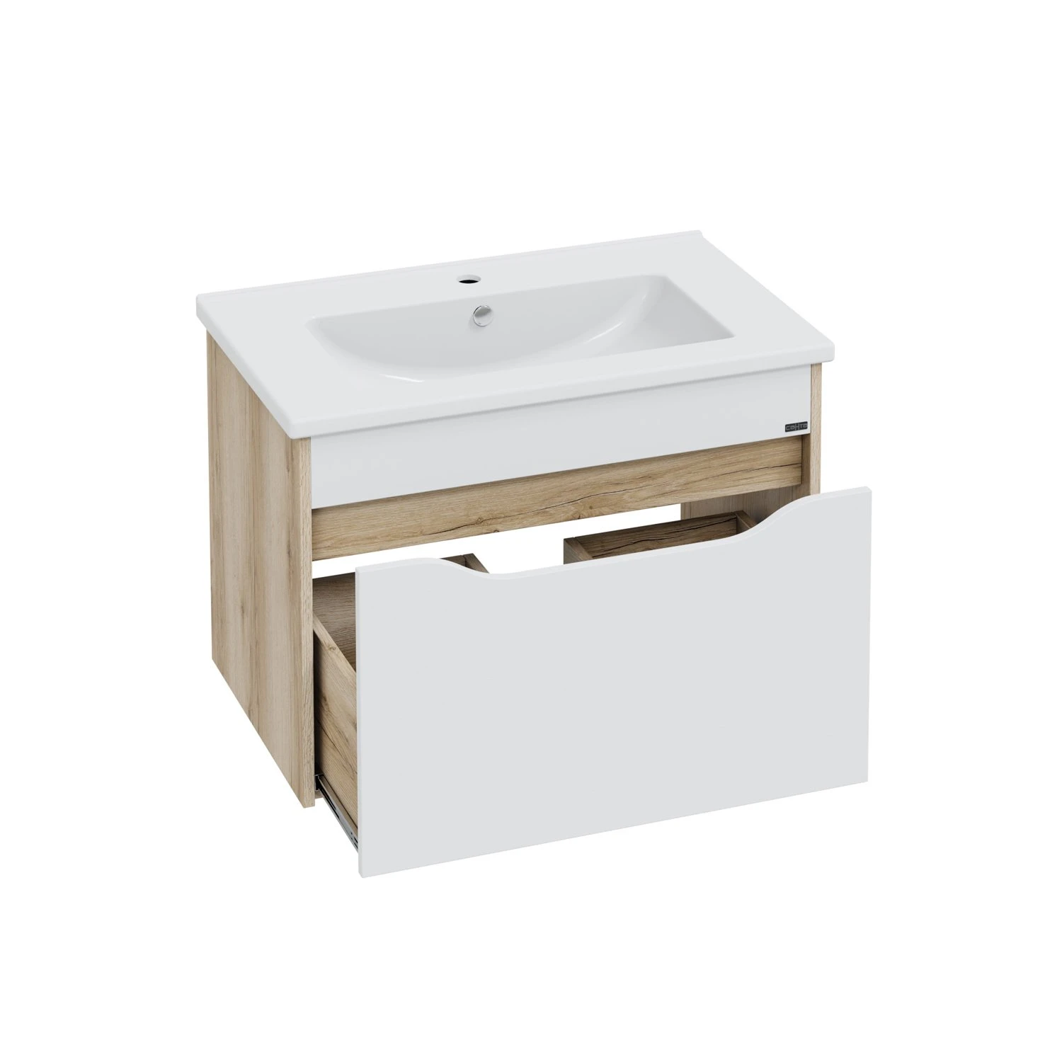 Мебель для ванной Санта Сатурн 75, цвет белый / дуб австрийский