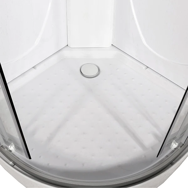Душевая кабина Deto L608 80x80, стекло прозрачное, профиль хром матовый, с гидромассажем, с сенсорным управлением, с крышей - фото 1