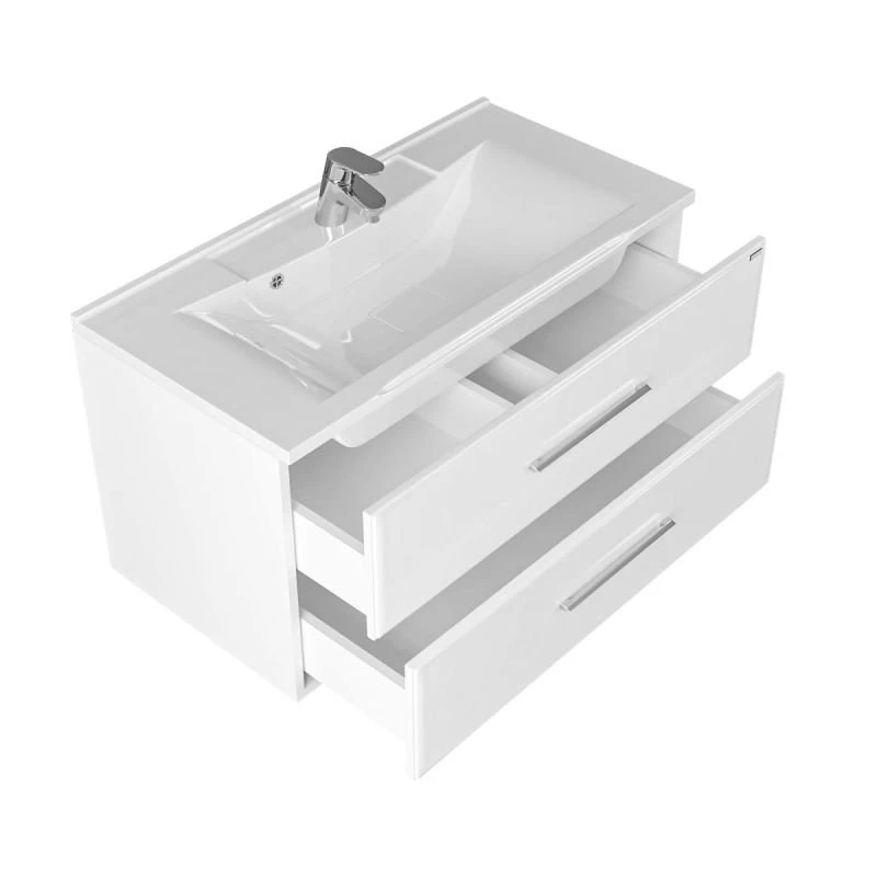 Мебель для ванной Санта Омега 90 подвесная, с ящиками, цвет белый - фото 1