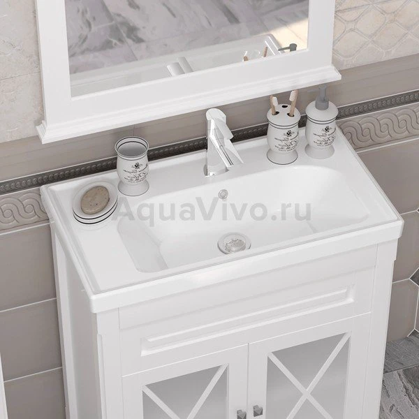 Мебель для ванной Опадирис Палермо 80, цвет белый матовый - фото 1