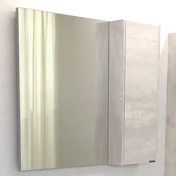 Шкаф-зеркало Comforty Бремен 90, цвет дуб белый