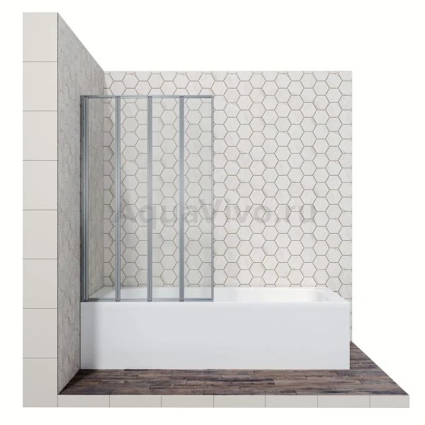 Шторка на ванну Ambassador Bath Screens 16041110 L 90x140, левая, стекло прозрачное, профиль хром
