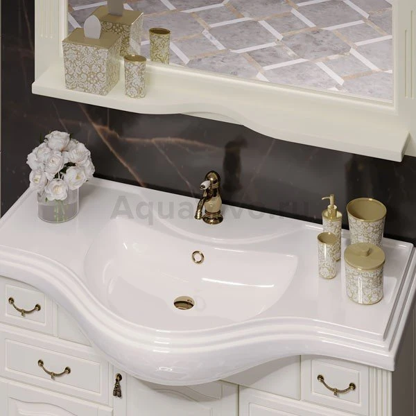 Мебель для ванной Опадирис Риспекто 105, цвет слоновая кость - фото 1