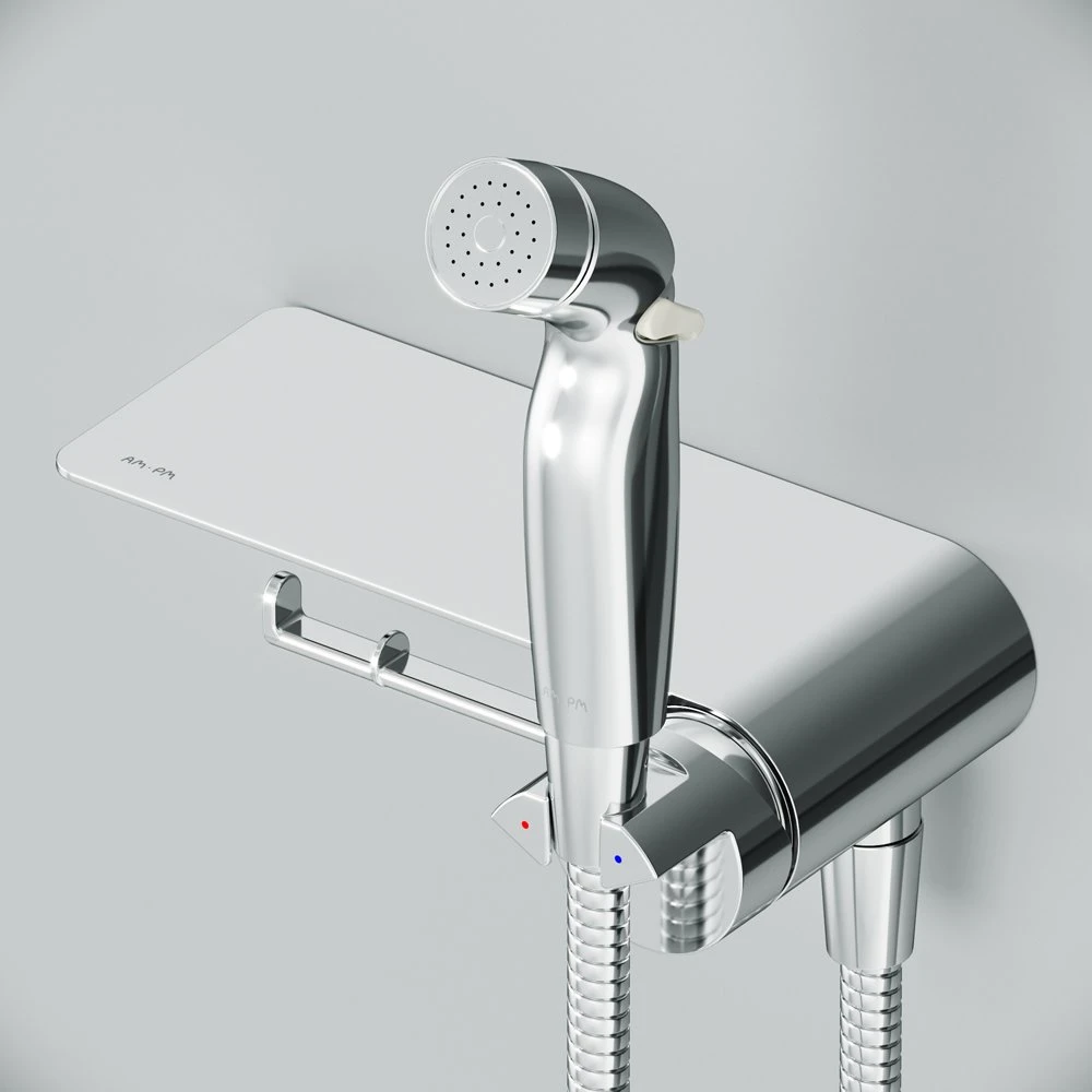 Гигиенический душ AM.PM Func F0H8F900, со встраиваемым смесителем, цвет хром  - фото 1