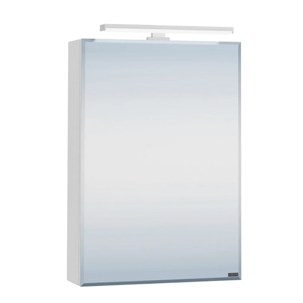 Шкаф-зеркало Санта Стандарт 50, с подсветкой, цвет белый